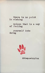 Some Reassuring Words from the Poetry Fox - The Paper Drawer