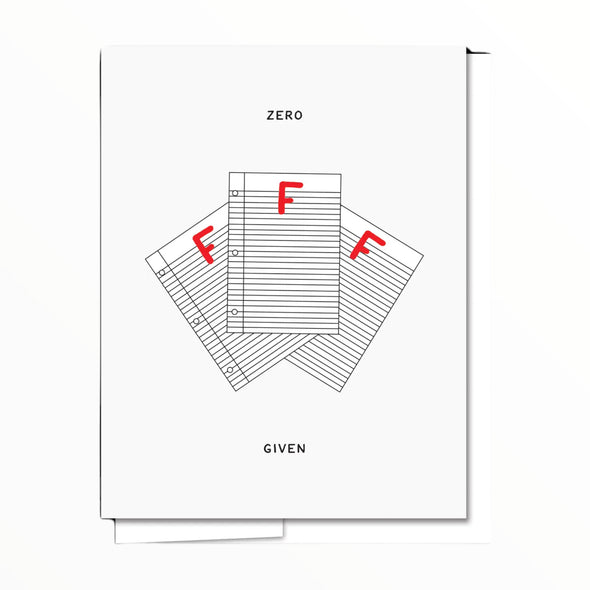 Zero Fs Given - The Paper Drawer