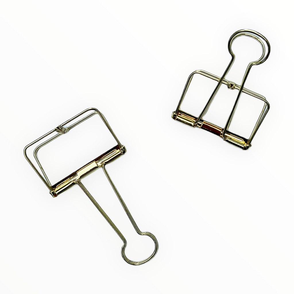 Wire Binder Clip ~ Large Gold - The Paper Drawer
