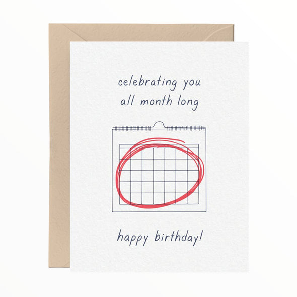 Celebrating You All Month Birthday Card - The Paper Drawer