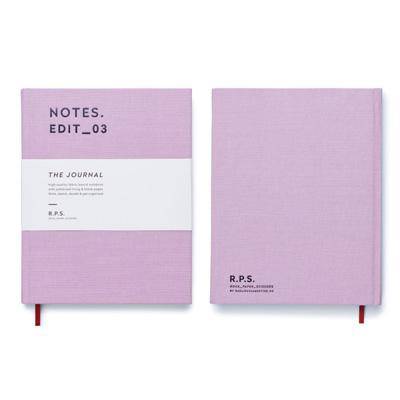 The Journal Dusty Lavender fabric-bound notebook by Darling Clementine, 192 blank pages, grosgrain ribbon marker, 6.5 x 8.5 inches