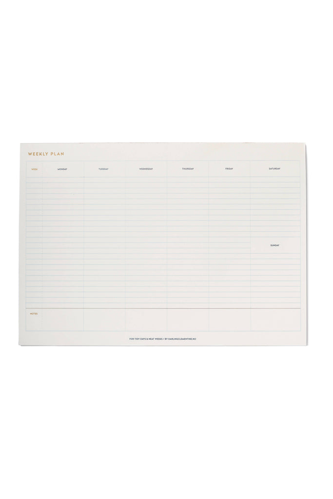 Weekly Planner Notepad - The Paper Drawer