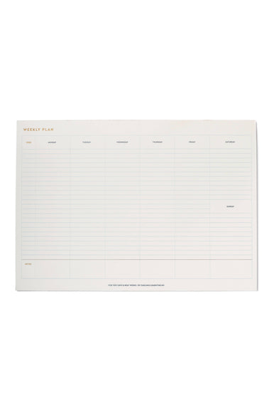 Weekly Planner Notepad - The Paper Drawer