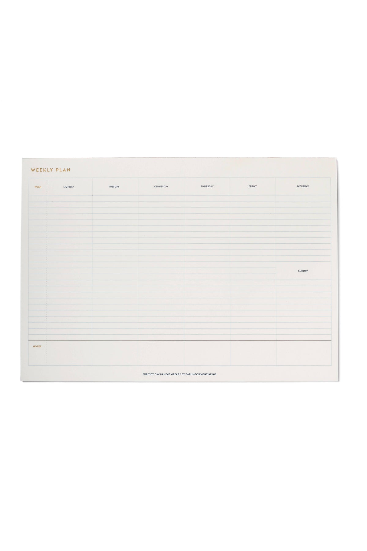 Weekly Planner Notepad detail view, Rock Paper Scissors by Darling Clementine