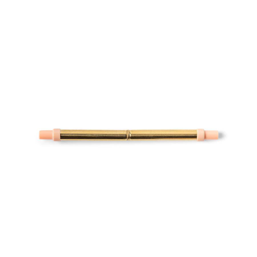 Portable straw set by DesignWorks Ink, expandable stainless steel straw in use