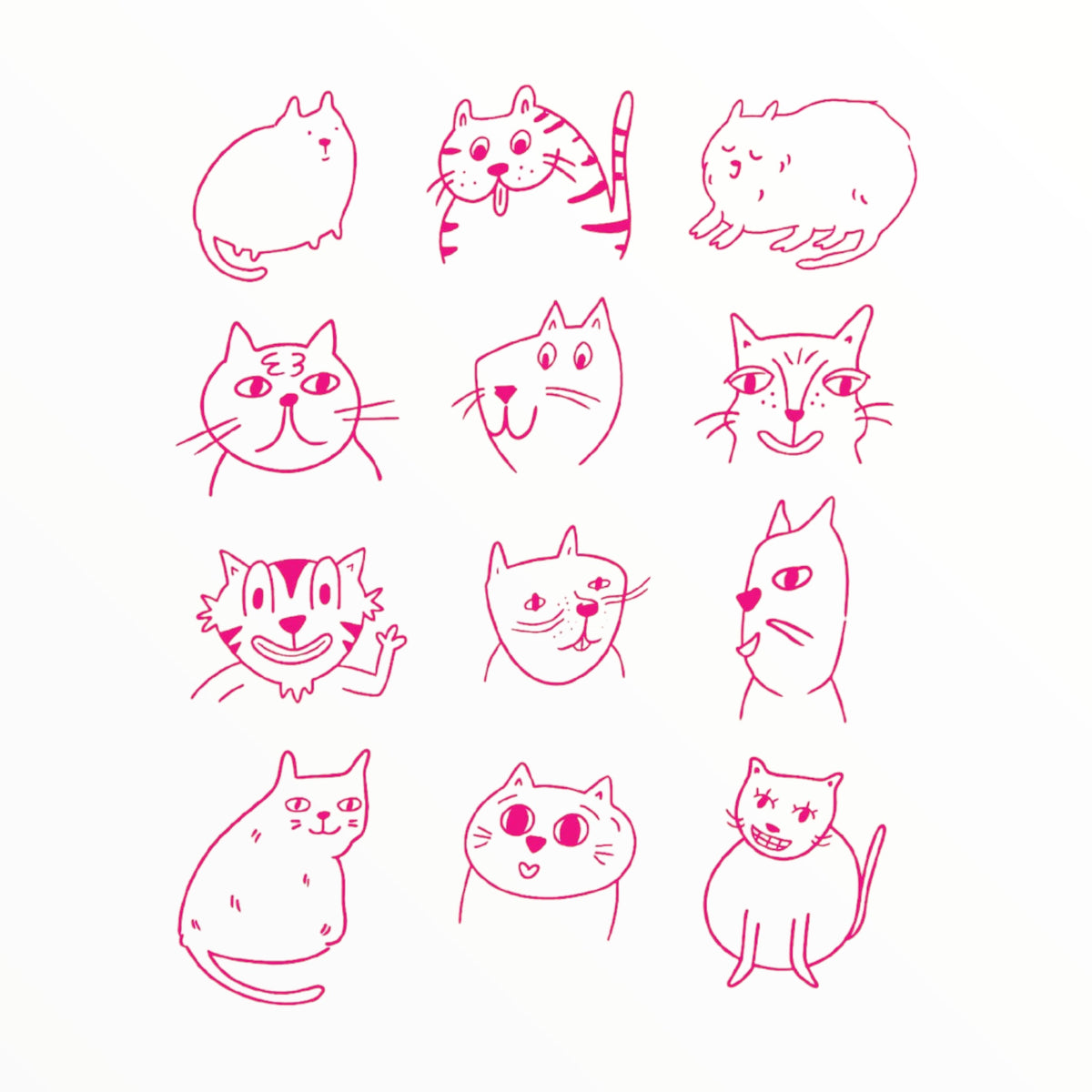 Cats! greeting card by EEW art & cards, card detail view