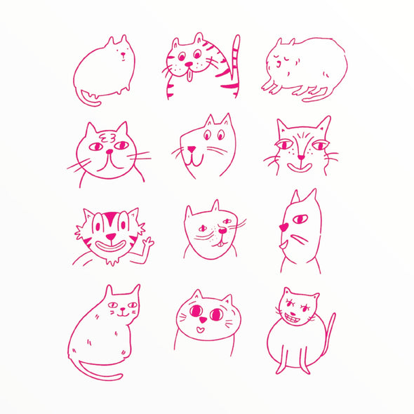 Cats! greeting card by EEW art & cards, card detail view