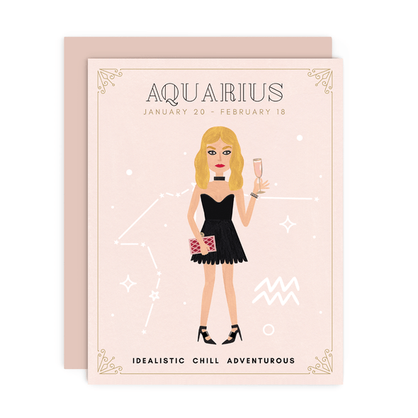 Aquarius Zodiac Babe - The Paper Drawer