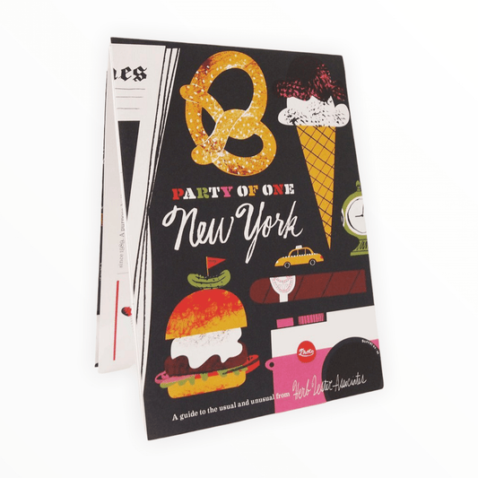 Party of One New York solo travel guide by Herb Lester Associates, 30 entries, 4 x 6 inches
