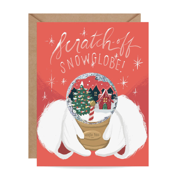 North Pole Snow Globe Scratch-off - The Paper Drawer
