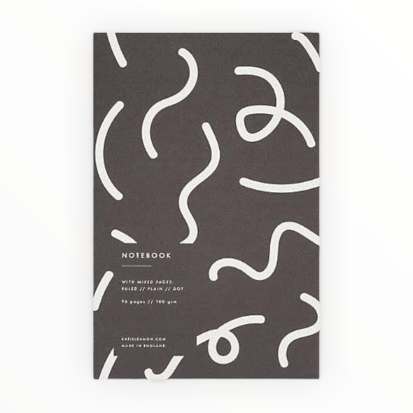 B&W Squiggle Notebook - The Paper Drawer