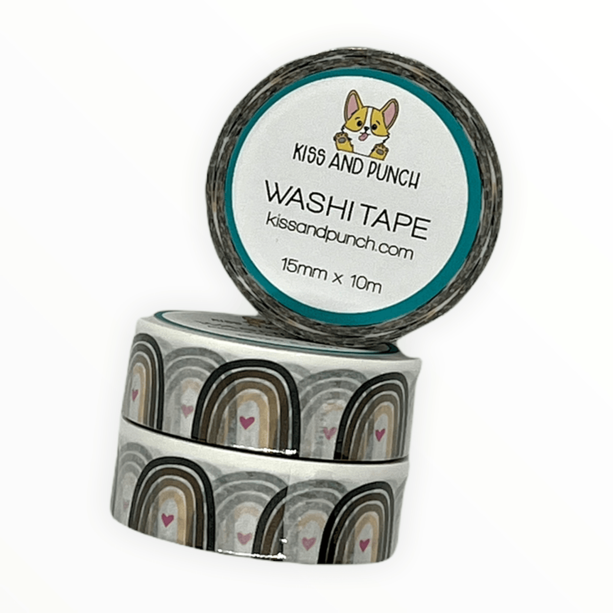 Rainbow Washi Tape Skintone by Kiss and Punch, tape roll detail