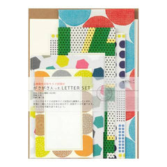 Multi-Pack Letterset Stationery Set by Midori, florals and geometric designs, 20 sheets and 10 envelopes, 8.3 x 5.8 inches