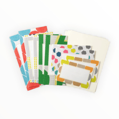 Multi-Pack Letterset detail by Midori, floral paper design