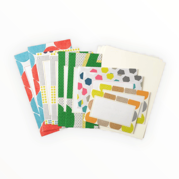 Multi-Pack Letterset detail by Midori, floral paper design