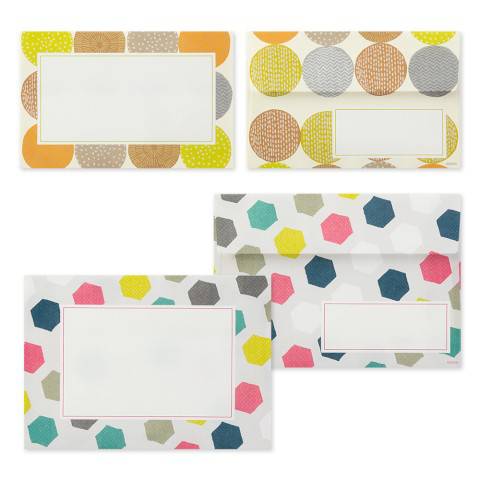 Multi-Pack Letterset by Midori, geometric paper design