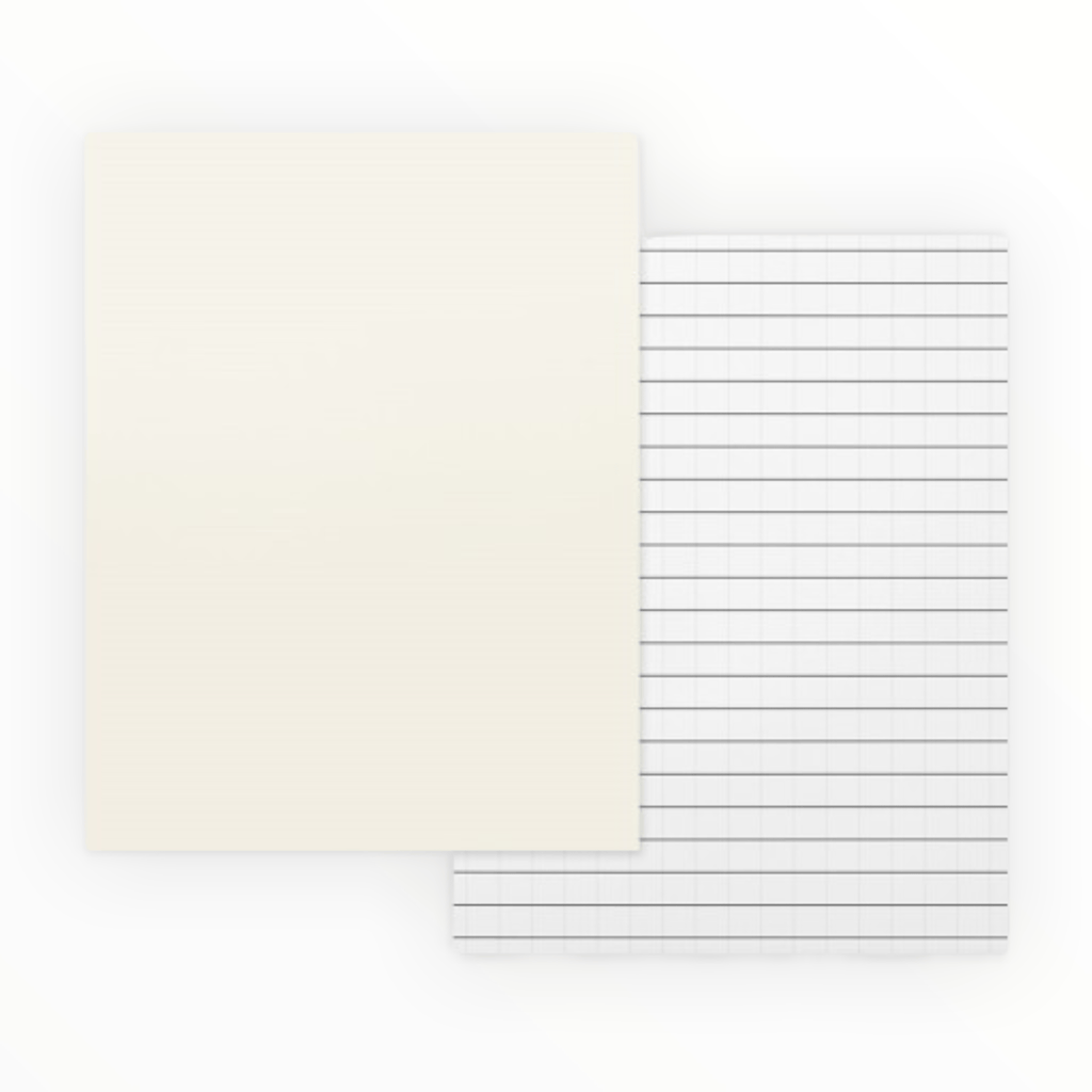 Multi-Pack Letterset by Midori, lined guide sheet detail