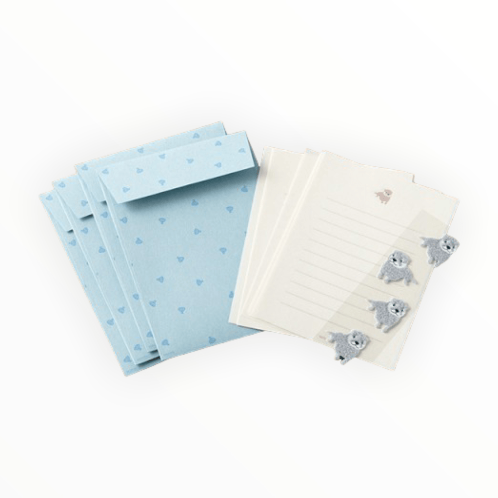 Otter Stationery Letterset by Midori, color-coordinated envelopes and full set