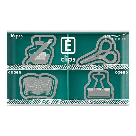 Stationery Etching Clips by Midori, individual clip shapes detail