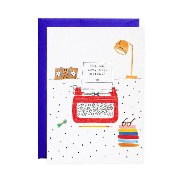Dear You Happy Happy Birthday greeting card by Mr. Boddington's Studio, blank interior, 4.5 x 6.25 inches