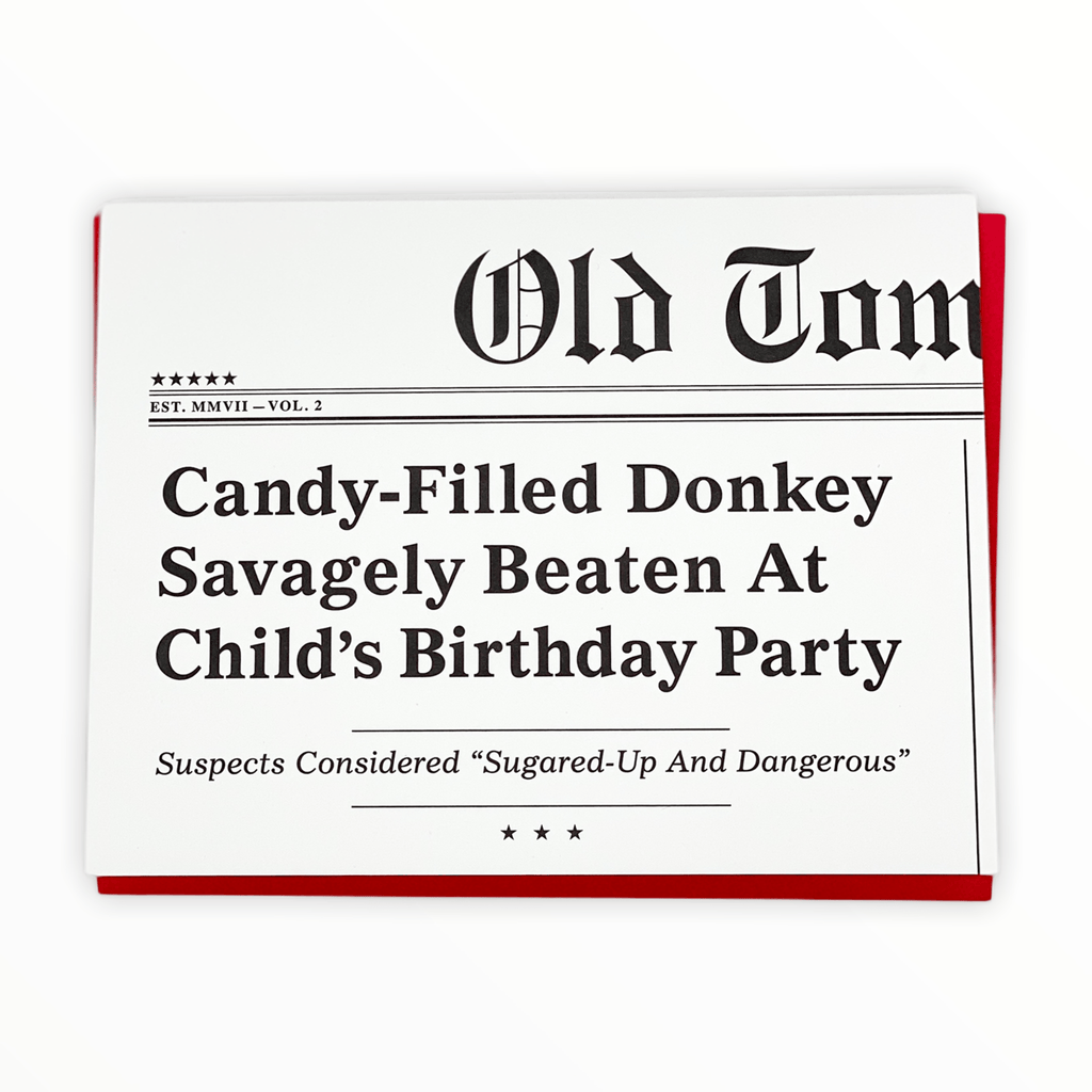 Candy-Filled Donkey Card - The Paper Drawer