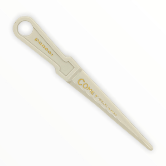 Comet Letter Opener by Penco, lightweight plastic ivory, 16cm long