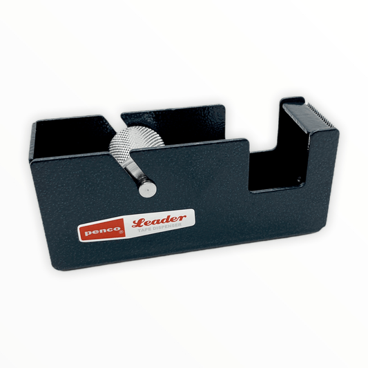 Leader Tape Dispenser by Penco, heavy-duty steel, holds 0.75 x 2-inch tape rolls, 3 x 6.2 x 1.5 inches