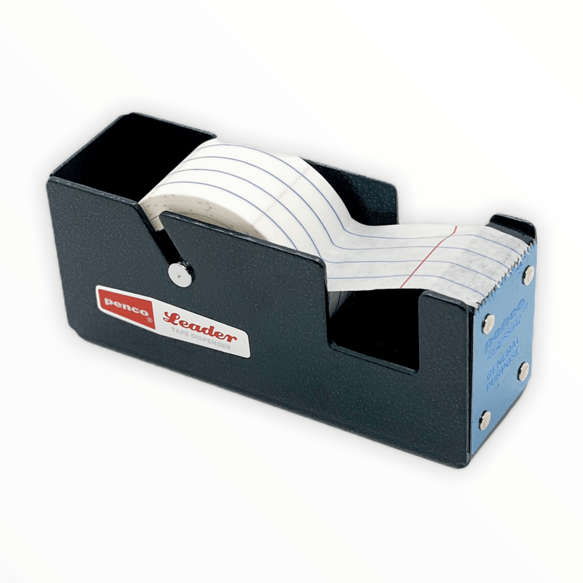 Leader Tape Dispenser by Penco, side profile detail