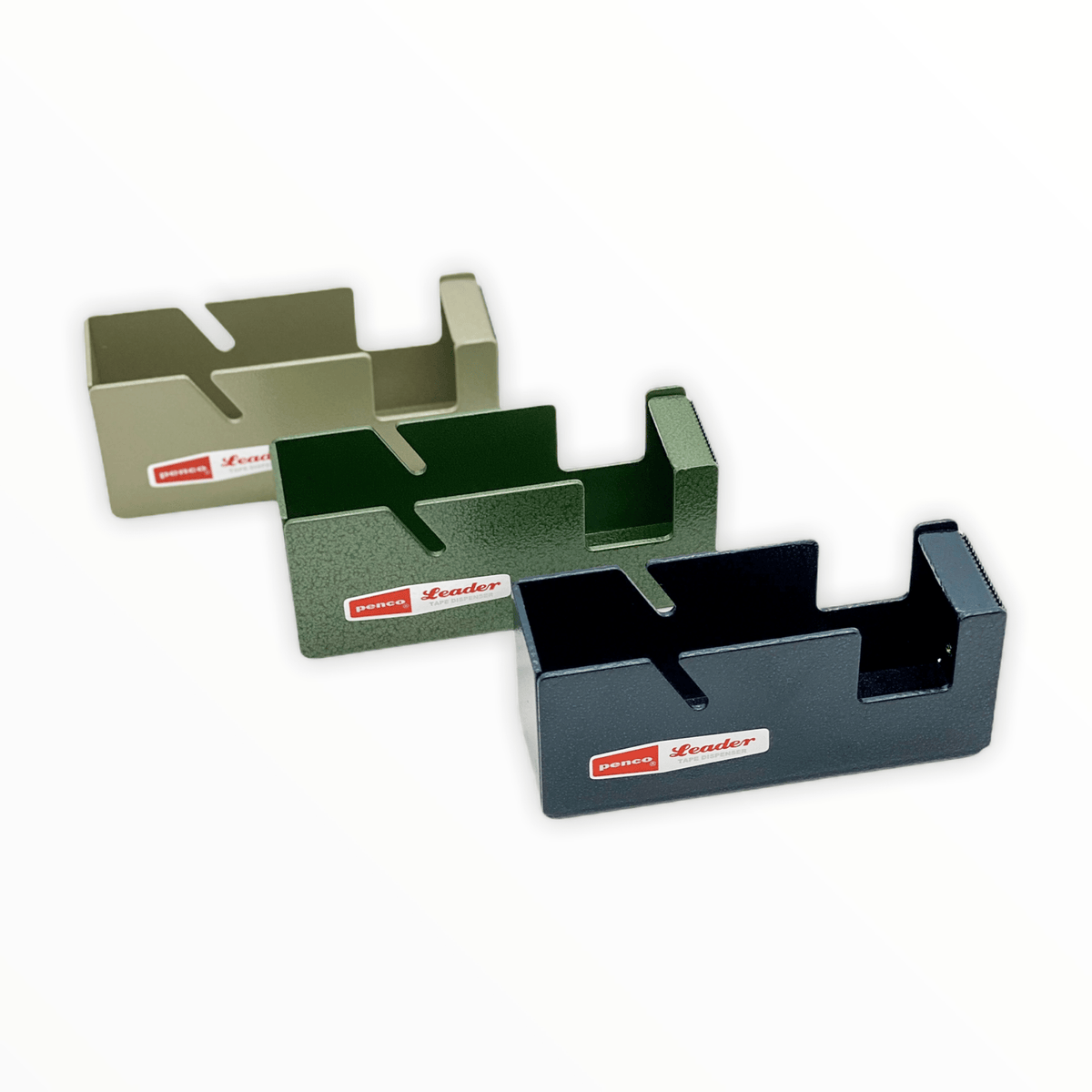 Leader Tape Dispenser by Penco, top detail showing tape roll slot