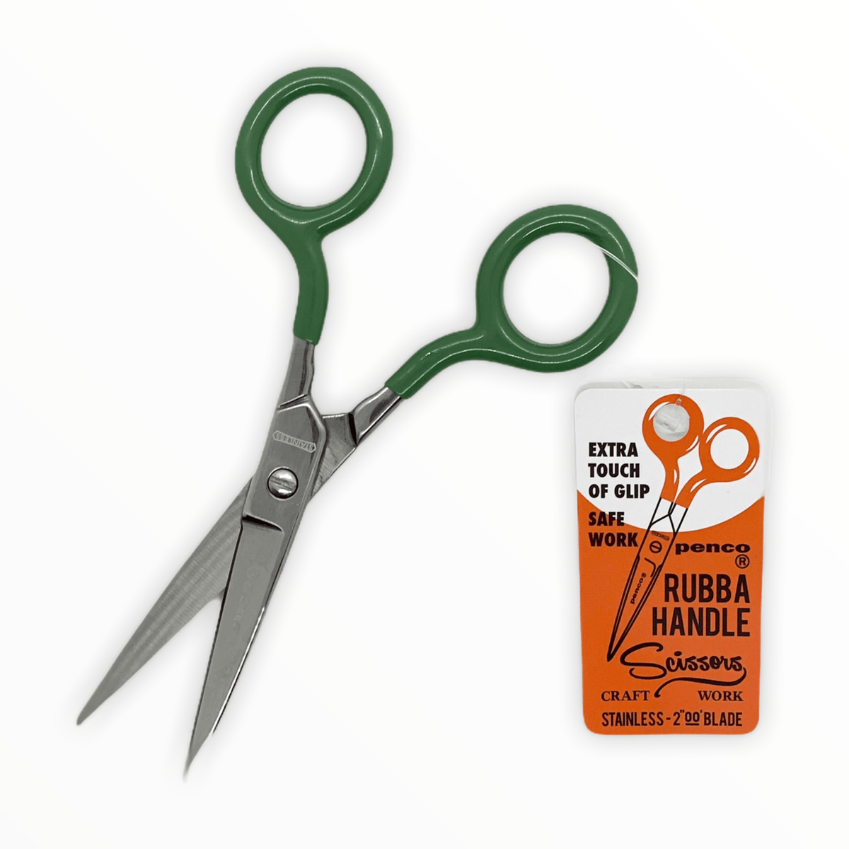 Rubba Handle Scissors by Penco, blade detail
