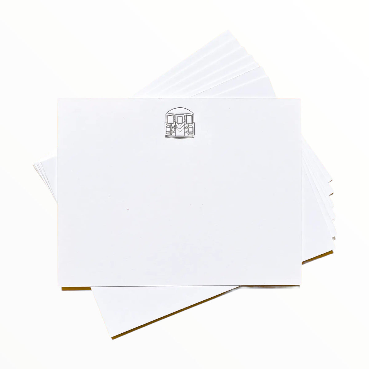 Subway Notecard Set by Quick Brown Fox, 10 flat letterpress notecards with white envelopes, 4.25 x 5.5 inches