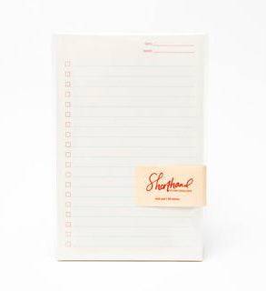 Checklist Notepad by Shorthand Press, 50 pages, 5.5 x 8.5 inches