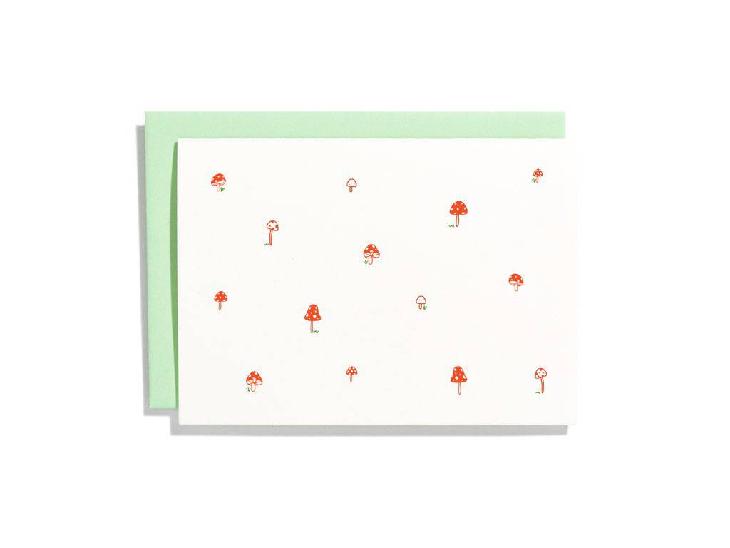 Mushroom Pattern Notecard Box Set - The Paper Drawer