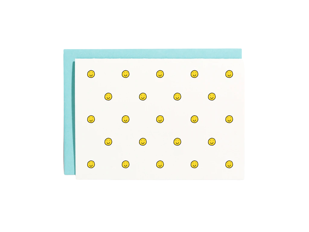 Smiley Face Pattern Notecards - The Paper Drawer