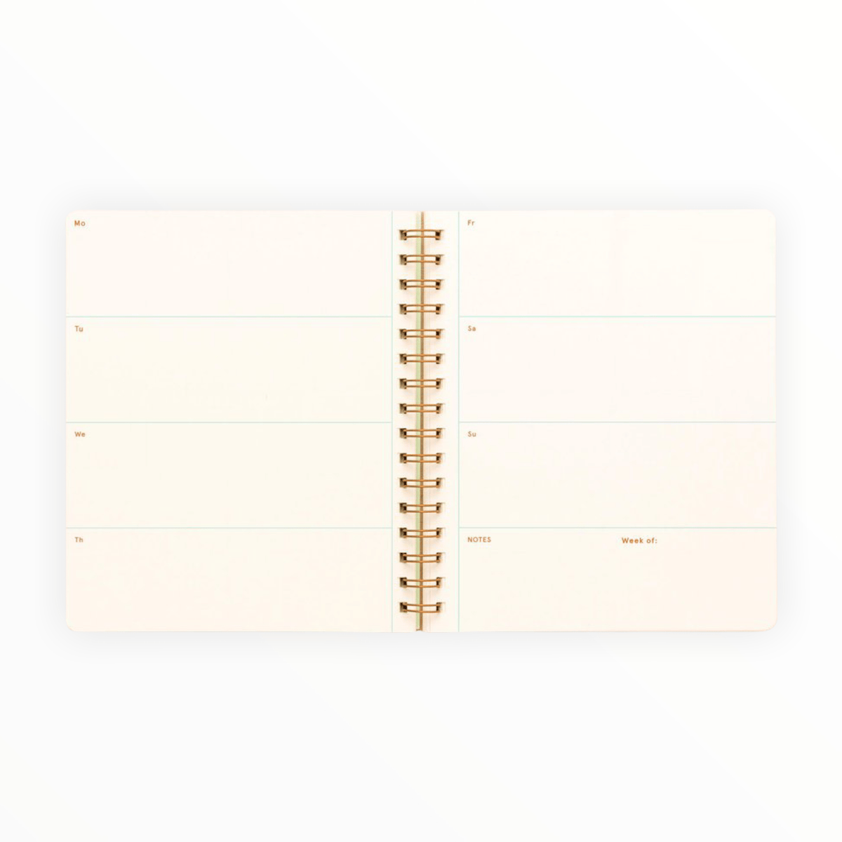 Undated Planner by Shorthand Press, monthly spread detail