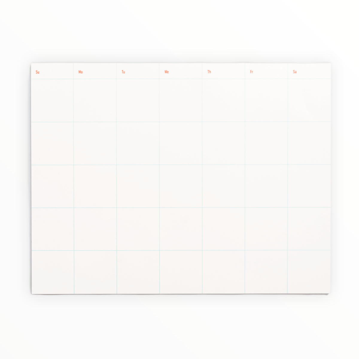 Weekly Calendar Notepad by Shorthand Press, undated, 5 weeks per page, 26 tear-off sheets with chipboard backer, 11 x 8.5 inches