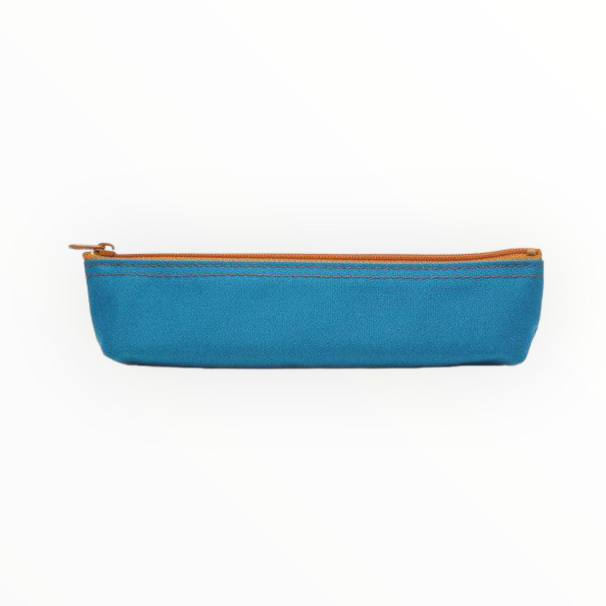 Slip-On Canvas Pen Case in Turquoise Blue with Orange by Slip-On, water-resistant inner liner, fits 6-8 pens, zipper, 7.2 x 1.9 x 1.2 inches