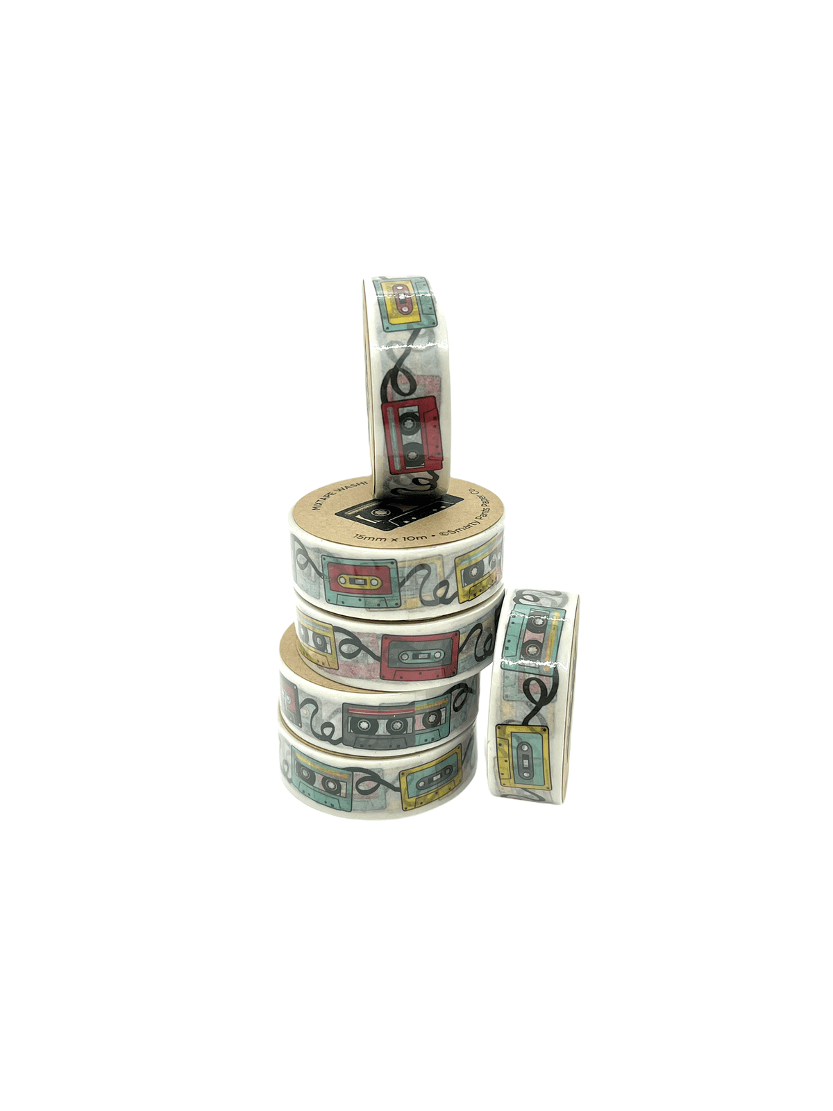 Mixtape Cassette Tape Washi Tape by Smarty Pants Paper Co., cassette tape pattern, acid-free, 15mm x 10m