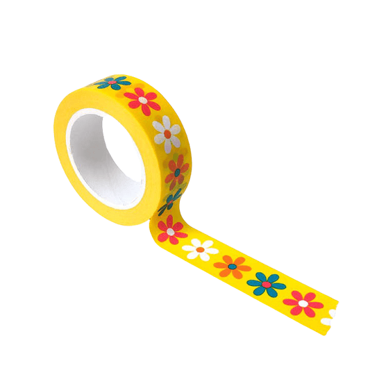 Retro Daisy Washi Tape detail by Smarty Pants Paper Co., flower pattern close-up