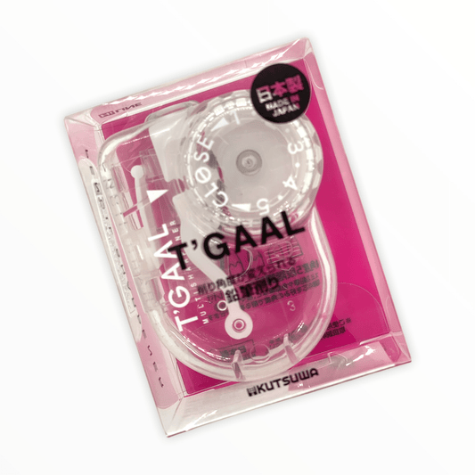 Pencil Sharpener by Stad T'Gaal, lead angle adjustable, 5 sharpening settings, clear color