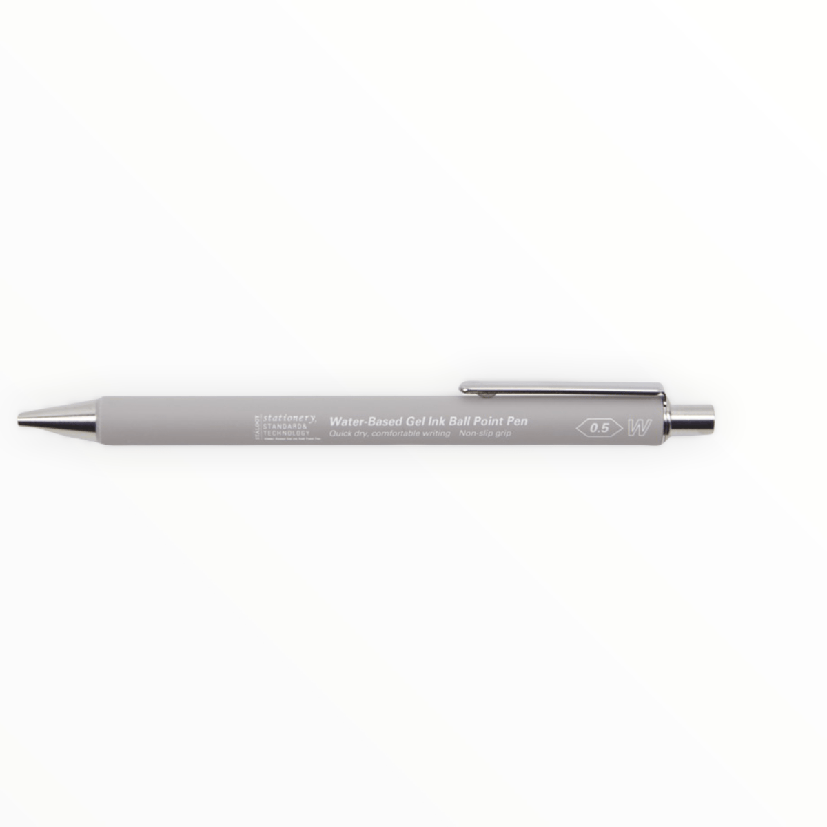 Stálogy Gel Ink Ballpoint Pen in Gray by Stálogy, black ink, 0.5mm
