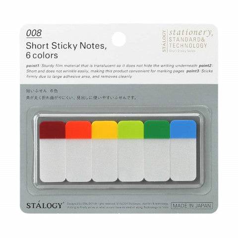 Thick Sticky Notes page markers by Stálogy, translucent tear-resistant, 6 colors 10 each 60 total, 1.5 x 0.5 inches