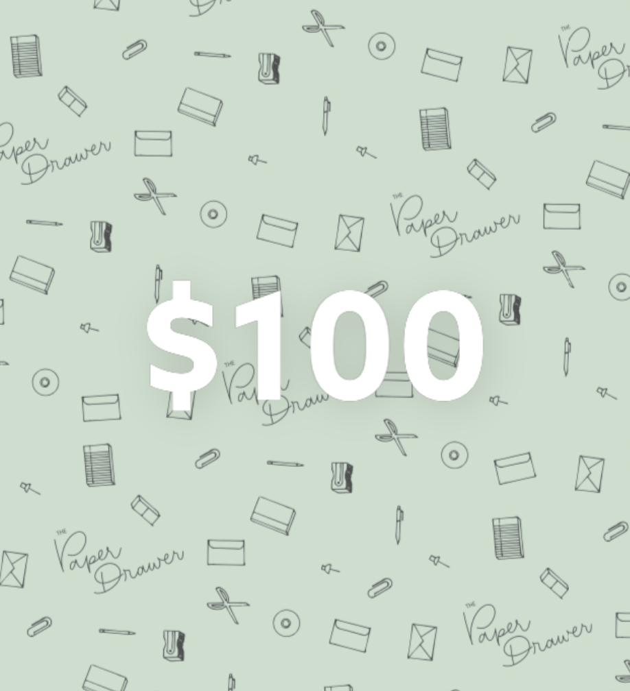 The Paper Drawer Gift Card $100 value