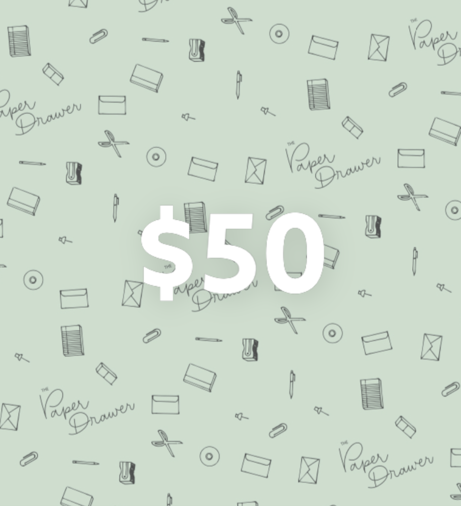 The Paper Drawer Gift Card $50 value