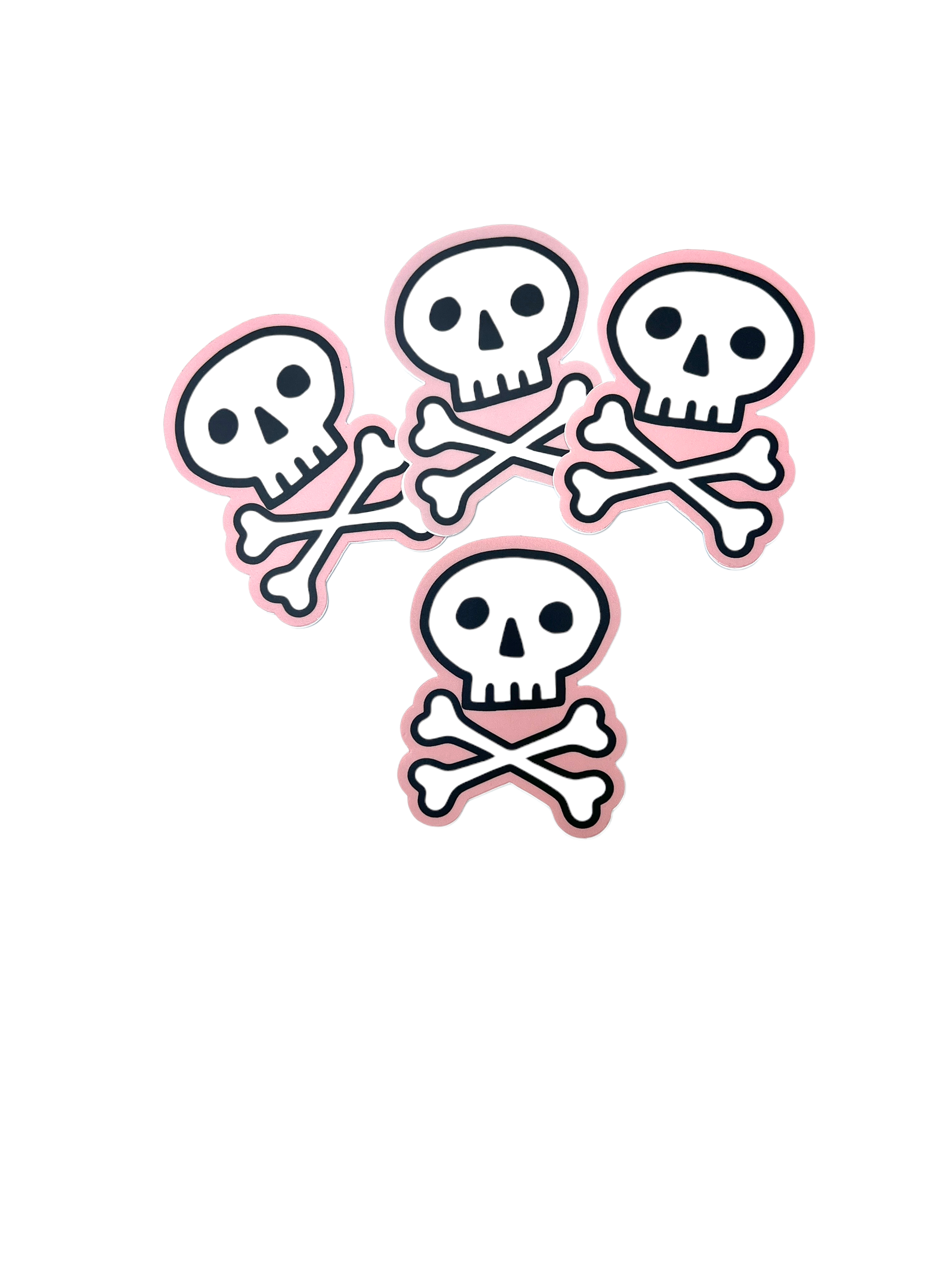Skull and Bones vinyl sticker detail by The Penny Paper Co.
