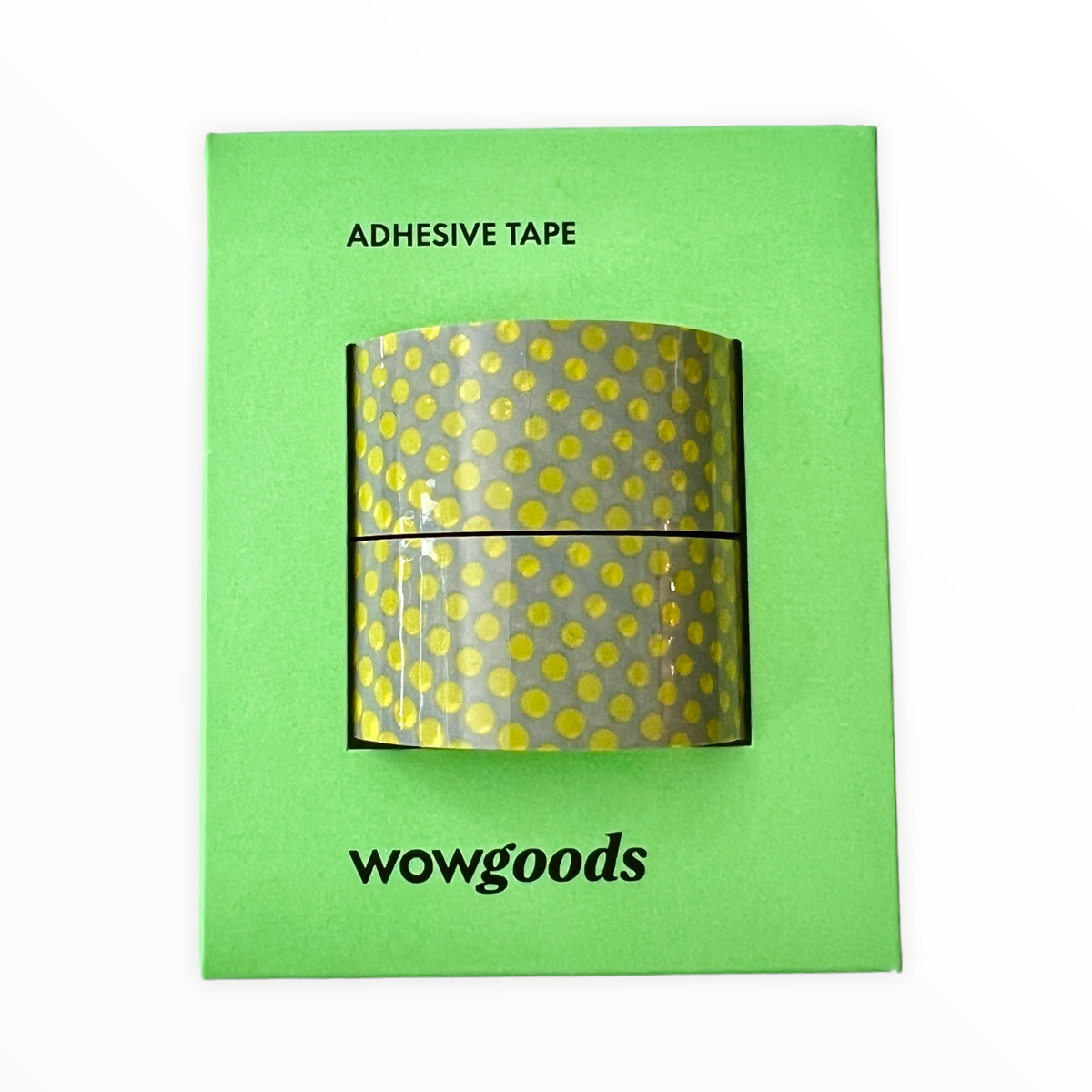 Bright Gold Dots Adhesive Tape detail by wowgoods, gold dot pattern close-up