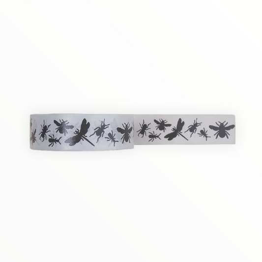 Insects Black Washi Tape by wowgoods, insect print, 15mm x 10m, made in the Netherlands