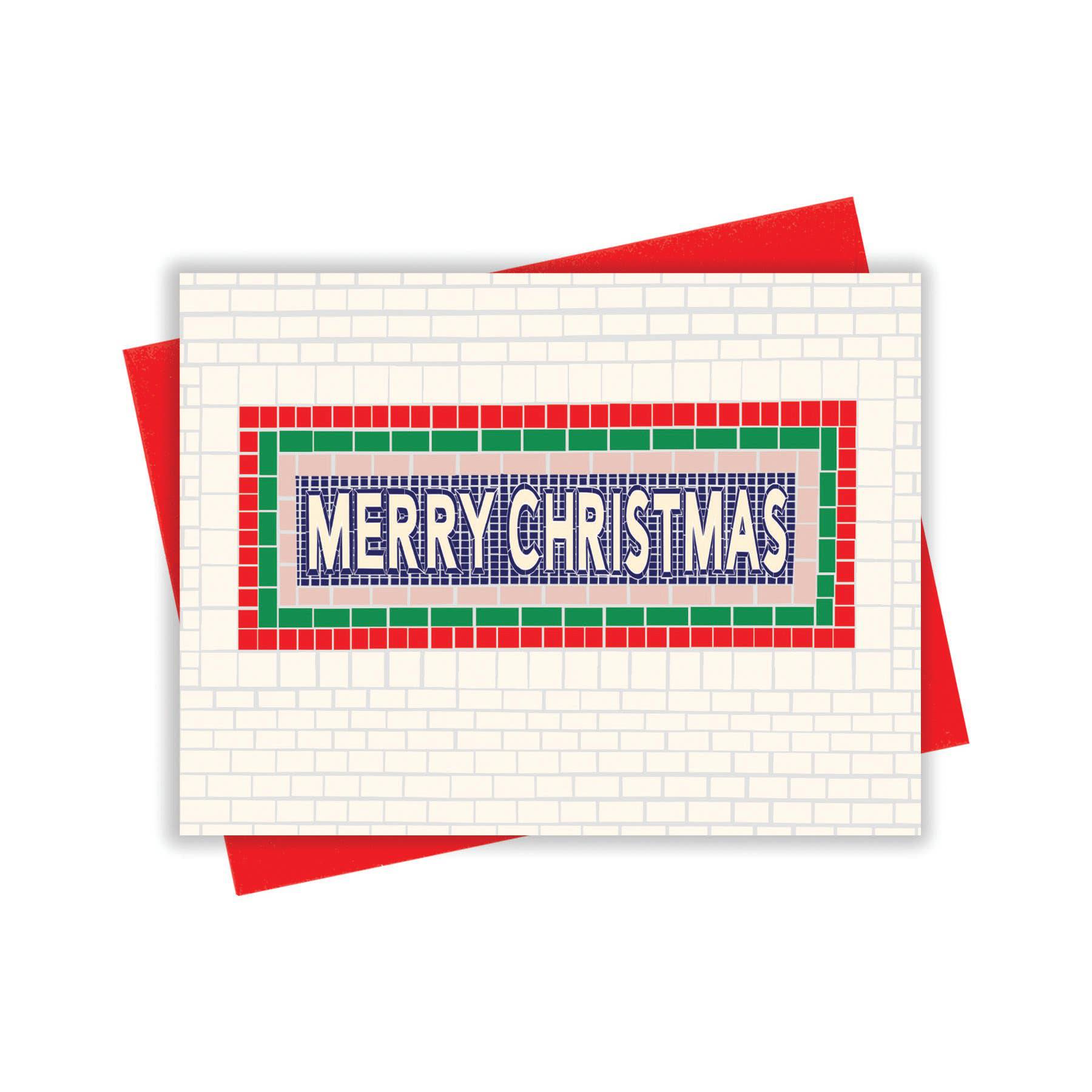 All the Santas Card Boxed Set by xou, 8 cards blank interior, red envelopes