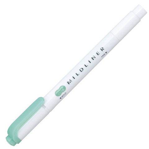 Zebra Mildliner Double-Ended Highlighter in Mild Blue Green by Zebra, broad chisel and fine bullet tip, water-resistant, 5.5 x 0.6 inches